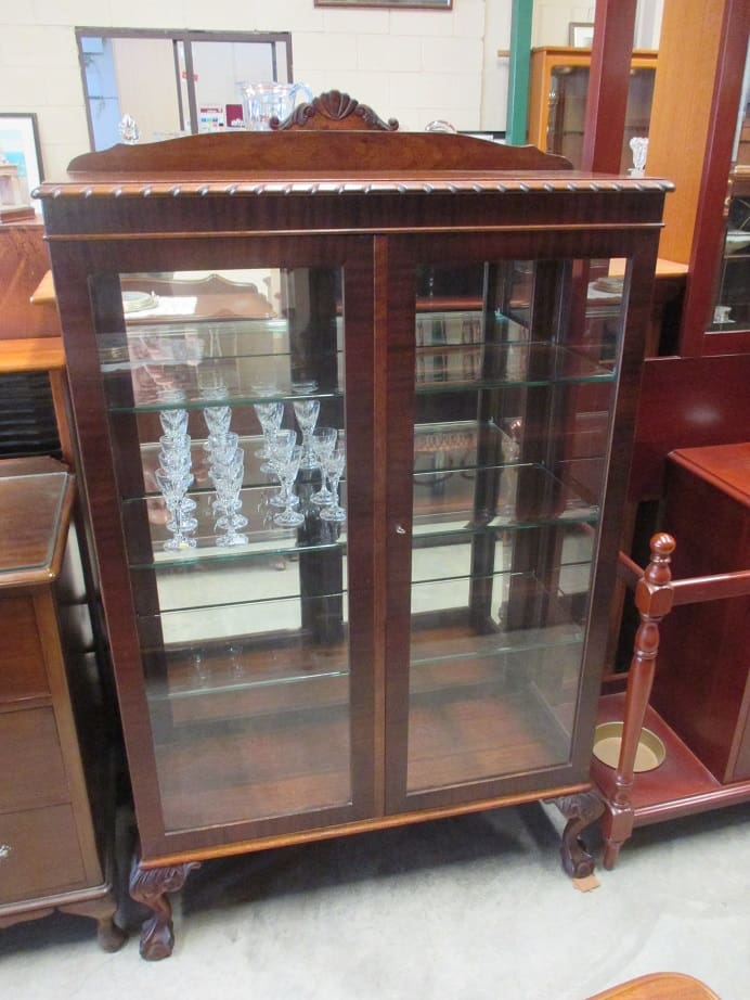 Carved 1950s China Cabinet - McGlashan Bros