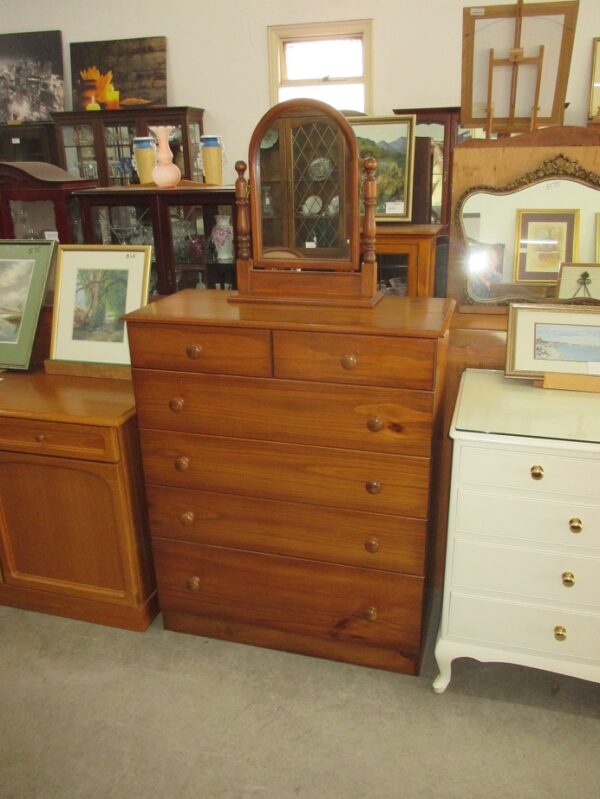 Pine 6 Drawer Chest