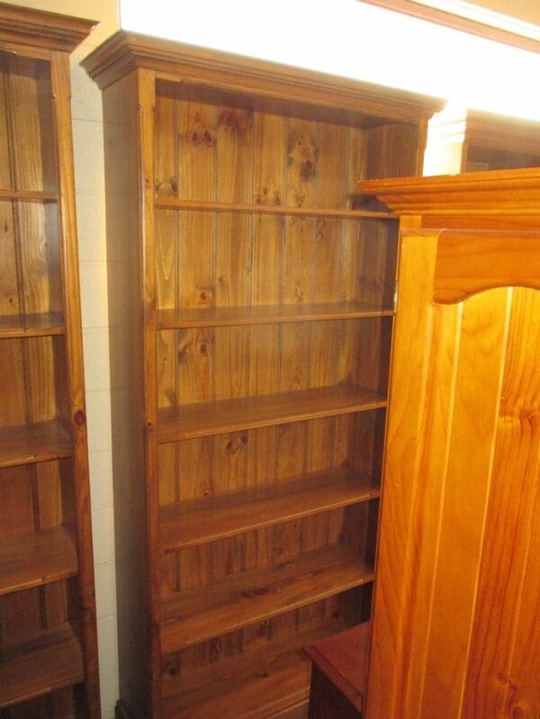 Pair Pine Bookshelves - Image 2