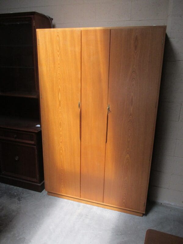 Pair Retro Teak Wardrobes - Image 2