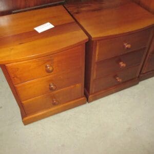 Pair Solid Blackwood Bedsides