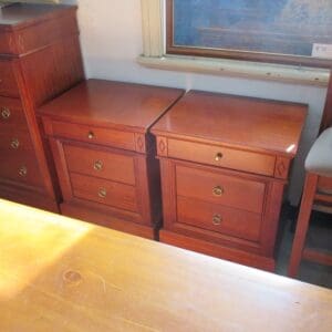 Pair Oak Bedside Chests