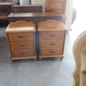 Pine 3 Drawer Bedside Chests