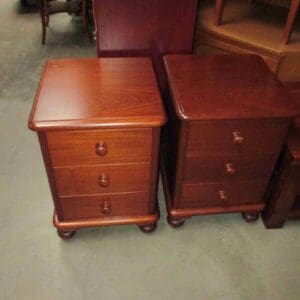 Pair of 3 Drawer Cedar Bedsides