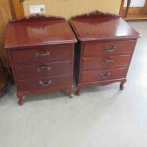 Pair ' Sellick's' Mahogany Bedsides