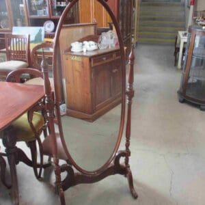 Mahogany Cheval Mirror